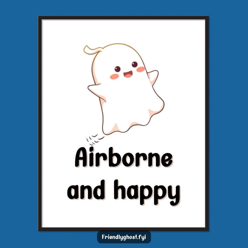 Funny Ghost Wind Rider Poster: Vibrant Art, Hilarious Wall Decor for Ghost Fans