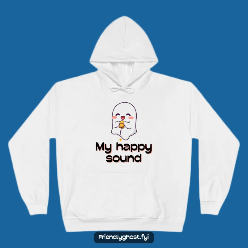Funny Ghost Bell Ringer Hoodie: Cozy Comfort with Delighted Haunting Vibes