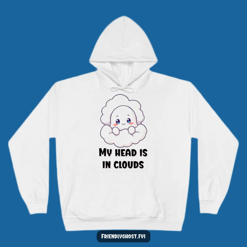 Funny Ghost Cloud Peek Hoodie: Cozy Curious Spirit, Ultimate Funny Gift