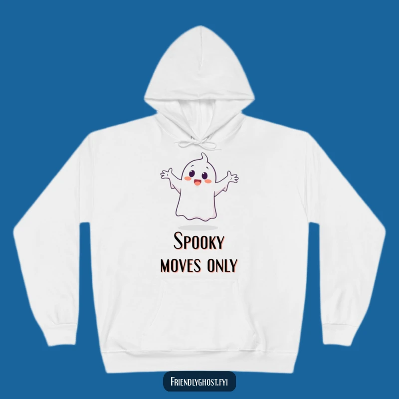 Funny Ghost Dance Hoodie: Cozy & Playful Character's Happy Silly Dance Warm Wear, Gift Idea!