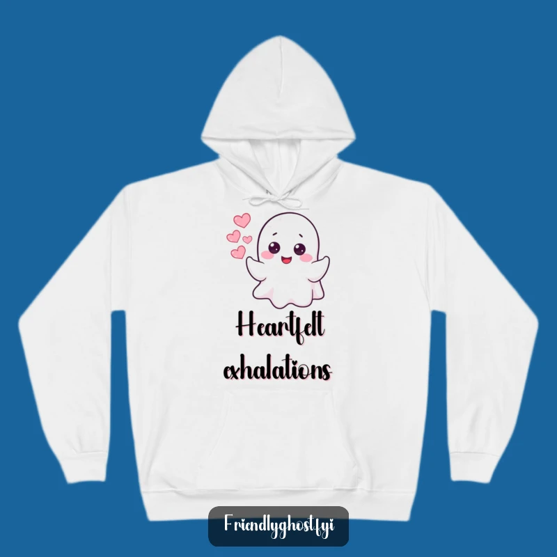 Funny Ghost Heart Bubbles Hoodie: Cozy Up with Ethereal Affection!