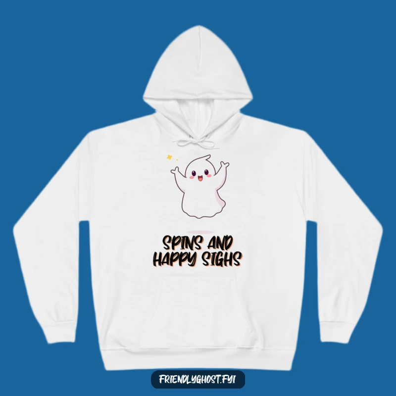 Funny Ghost Pirouette Hoodie: Cozy Comfort, Hilarious Dancing Design