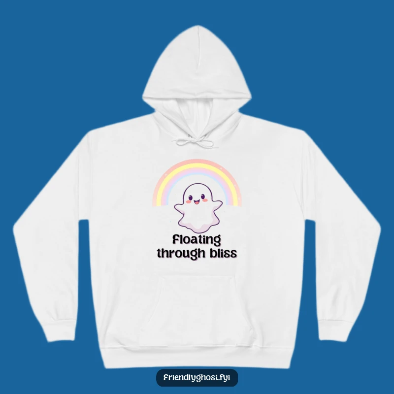 Funny Rainbow Ghost Hoodie: Cozy Up with Magical Comfort!
