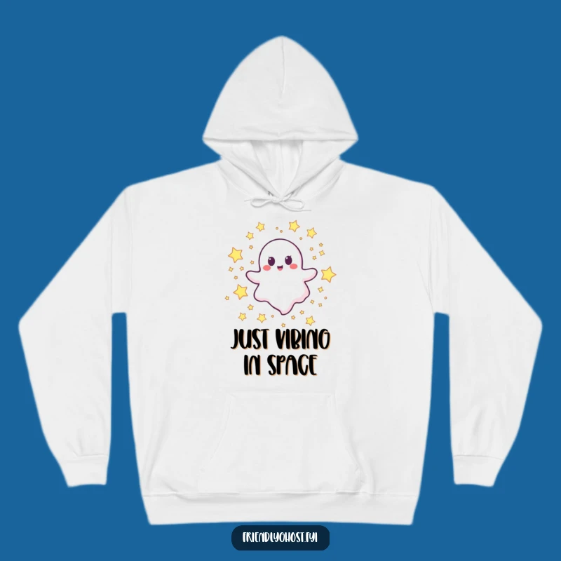 Funny Happy Ghost Stars Hoodie: Cozy & Joyful Character Sweatshirt