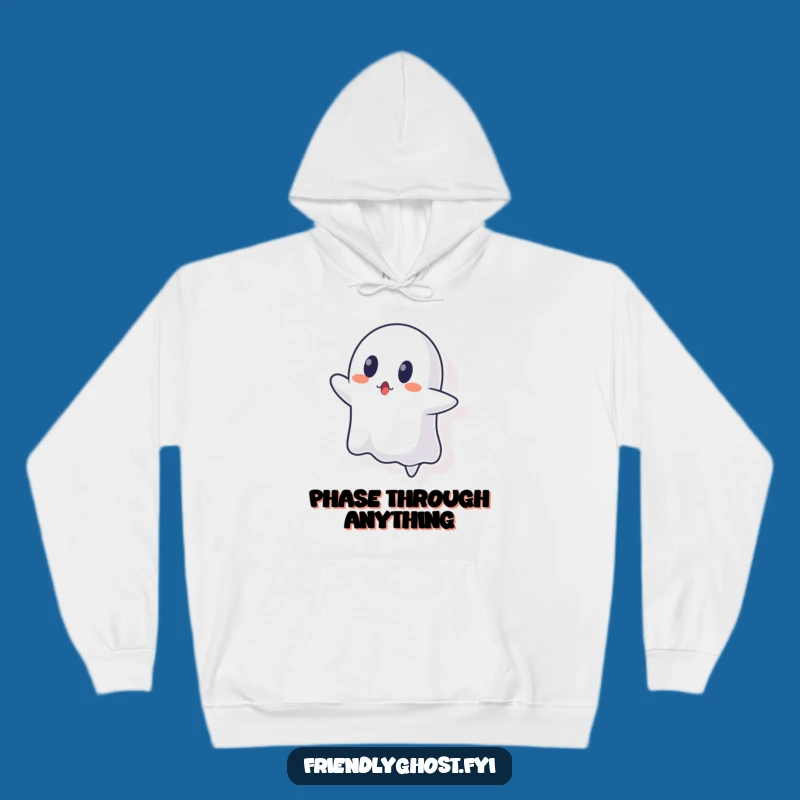 Funny Surprised Ghost Wall Hoodie - Cozy Top for Laugh-Out-Loud Moments