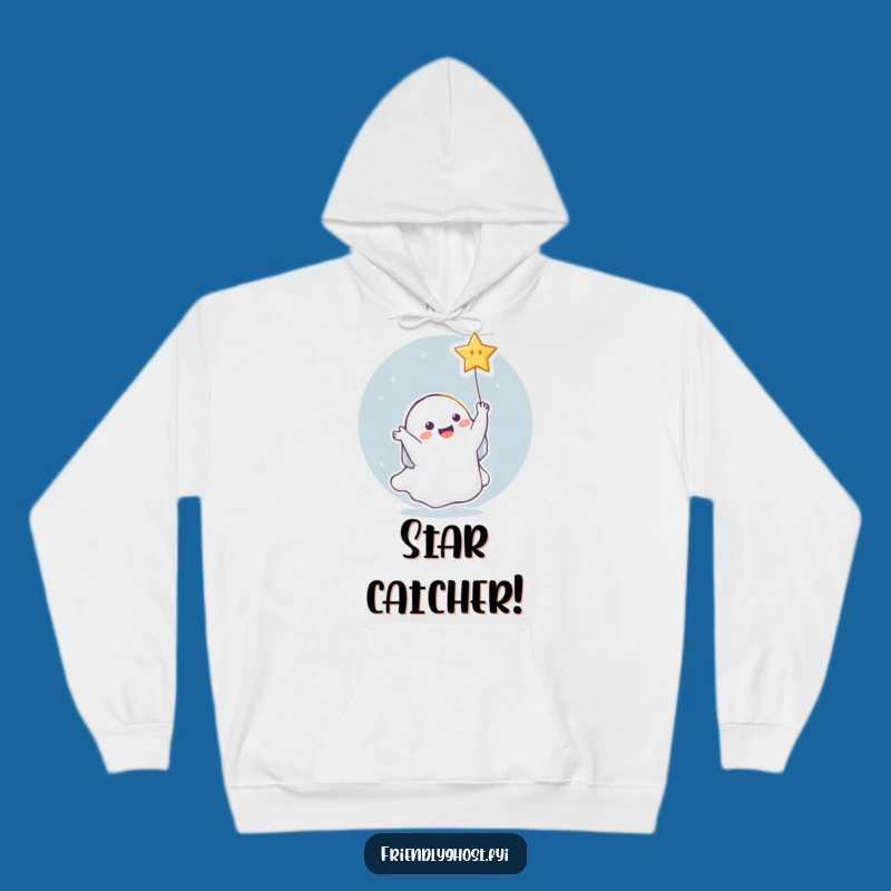 Funny Ghost Star Hoodie: Cozy Celestial Catch for Humorous Warmth