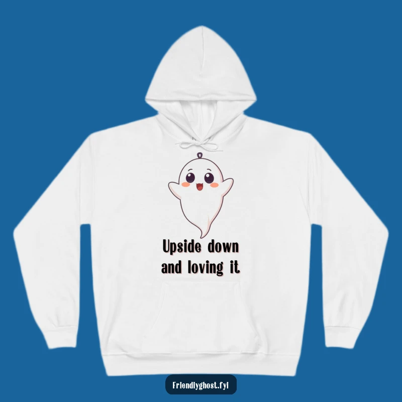 Funny Upside Down Ghost Hoodie: Warm & Comical Apparel for Chilly Days
