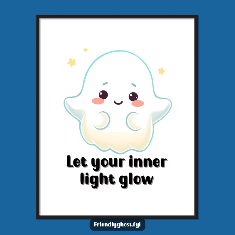 Comforting Free Printable Wall Art: Warm Ghost Glow Downloadable Decor