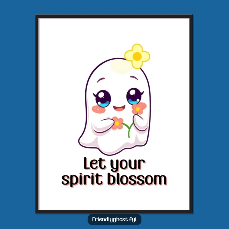 Funny Free Printable Wall Art: Ghost Flower Gift, Downloadable Art!