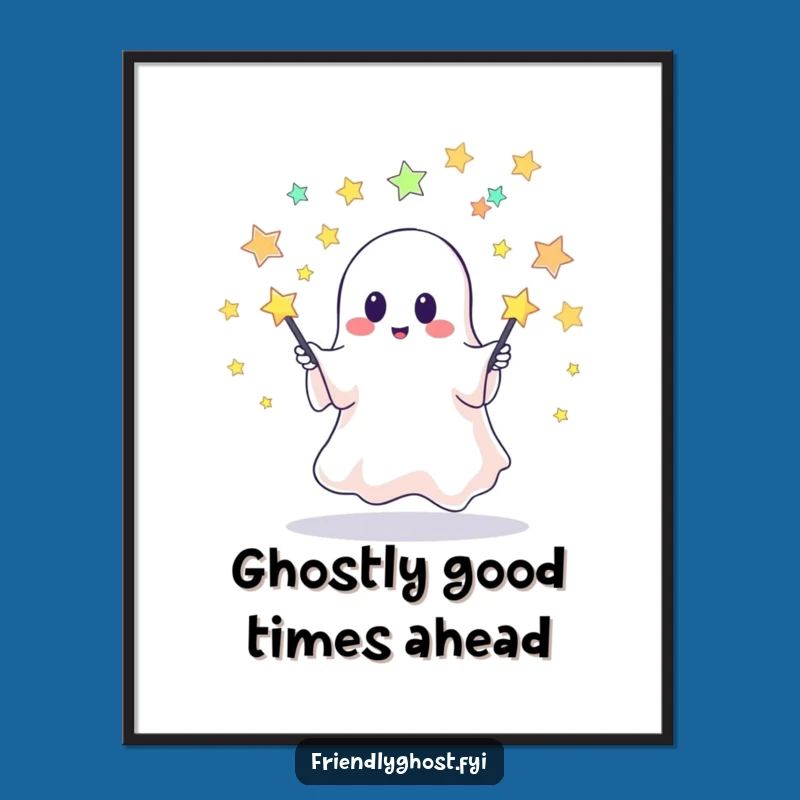 Free Printable Wall Art: Star Juggling Ghost, Hilarious DIY Decor