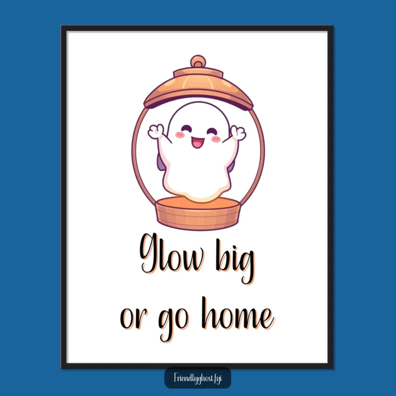 Free Printable Ghost Lantern Wall Art - Funny Downloadable Decor