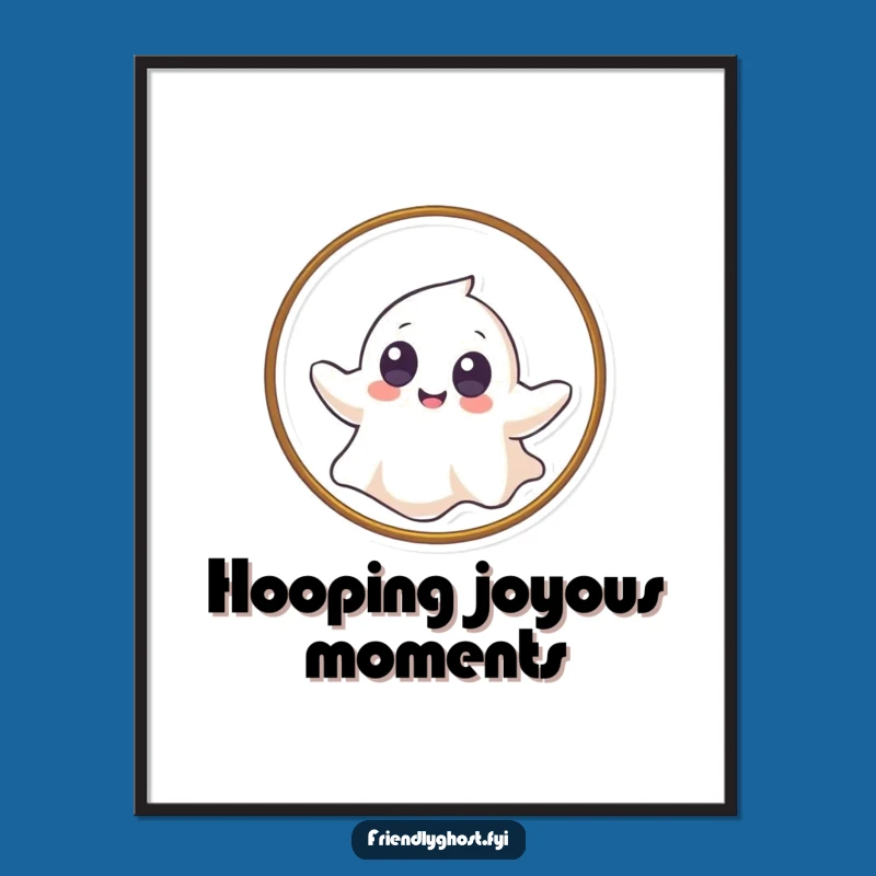 Free Printable Ghost Hoop Art - Whimsical Gymnastics Downloadable Decor