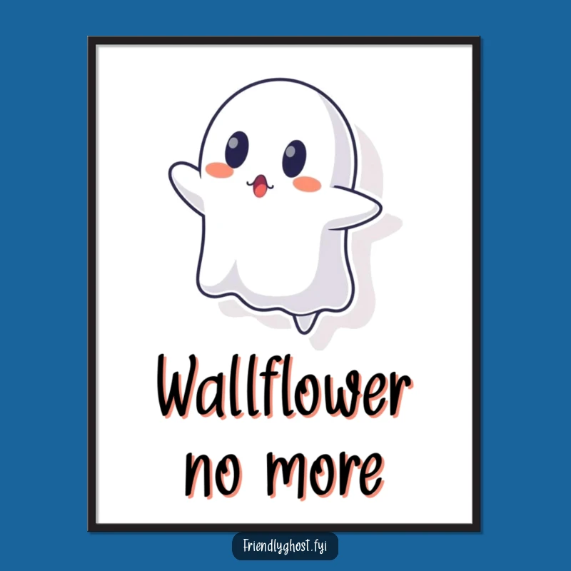 Free Printable Wall Art: Ghost Wall Fail Funny Halloween Downloadable Art