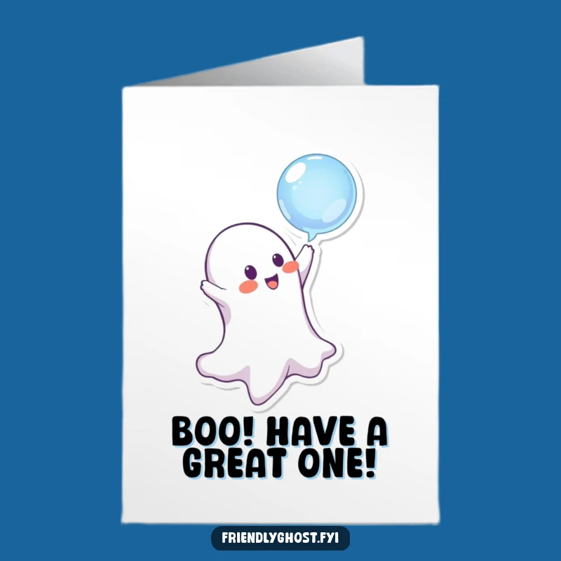 Free Printable Birthday Card: Mischievous Ghost & Bubble Fun - Funny Downloadable Gift