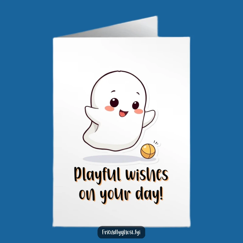 Free Printable Birthday Card: Mischievous Ghost, Playful Downloadable Gift