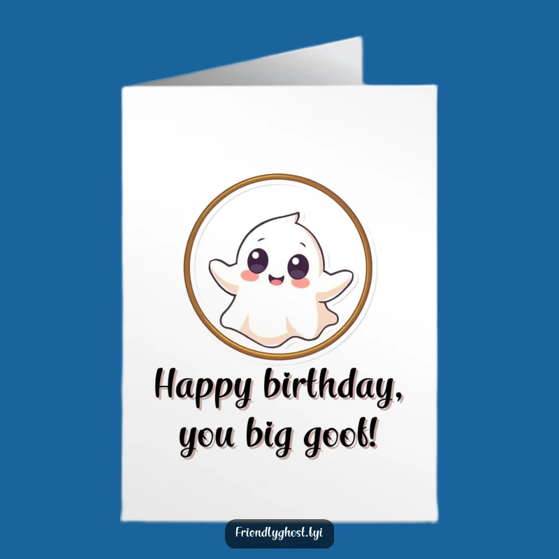Free Printable Ghost Hoop Birthday Card - Funny Gymnastics Downloadable Gift