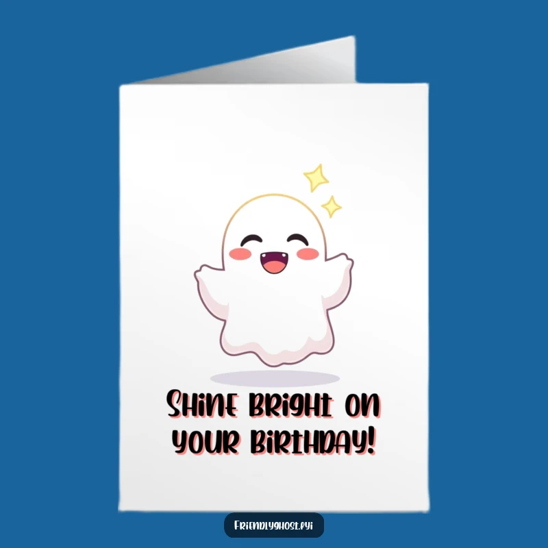 Free Printable Ghost Light Birthday Card - Joyful Downloadable Gift