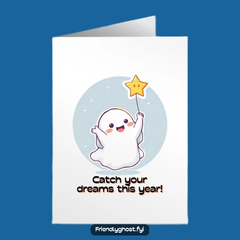 Star Catcher Ghost Free Printable Birthday Card - Wish Upon a Funny Gift!