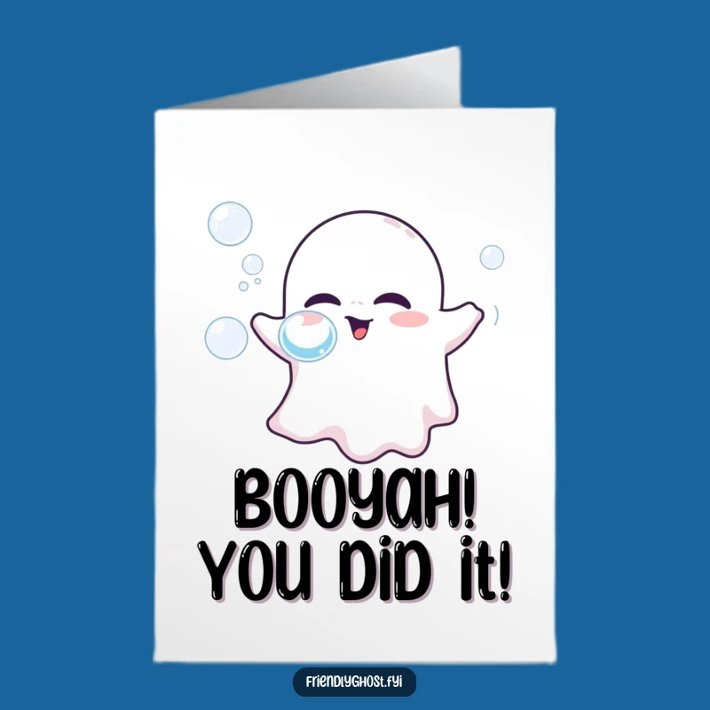Free Printable Congrats Card: Ghost Bubbles Achievement - LOL Celebration Downloadable Gift!