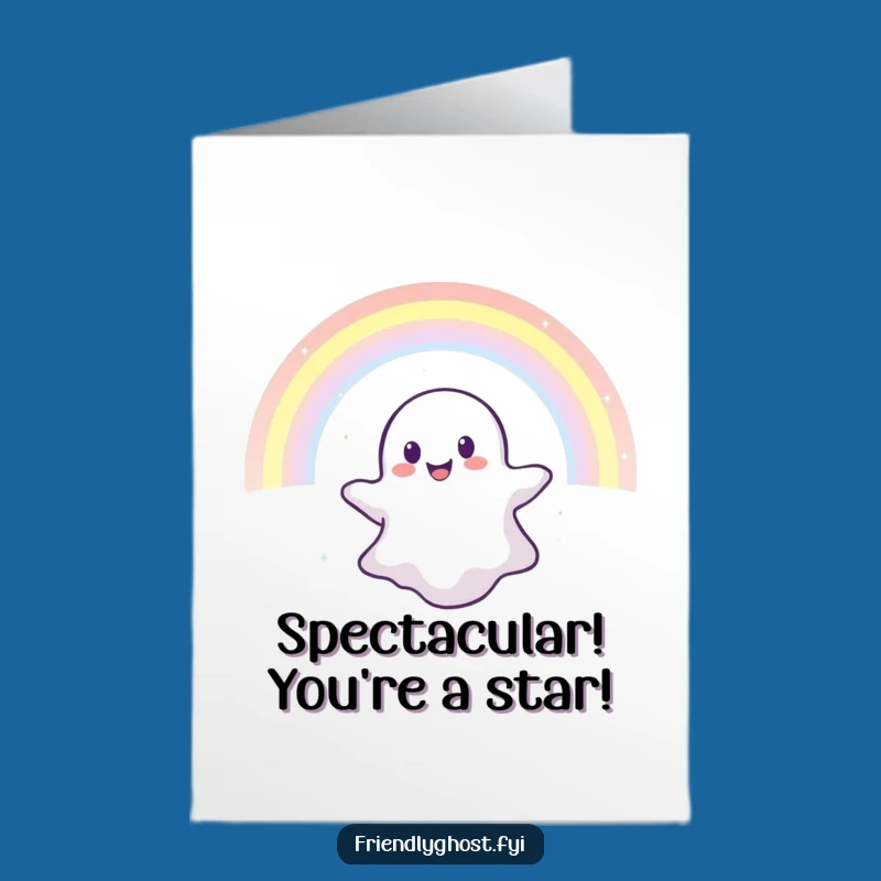 Free Printable Congrats Card: Ghost Rainbow Journey - LOL Achievement Downloadable Gift!