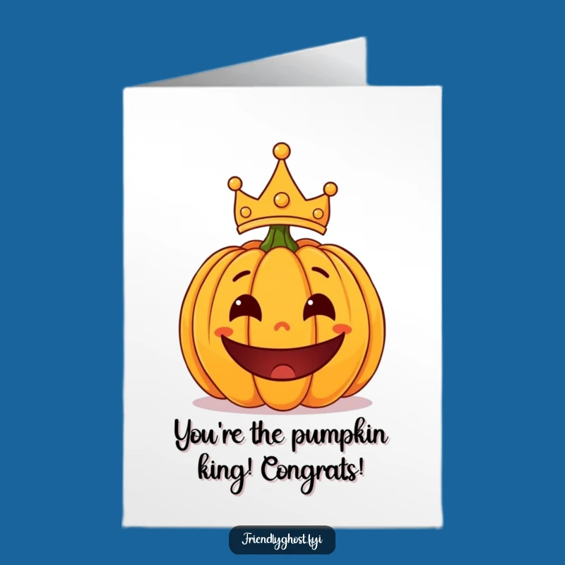 Free Printable Congrats Card: Pumpkin Royalty Funny Downloadable