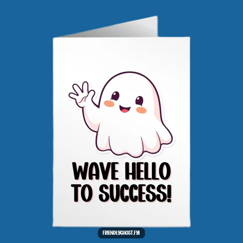 Free Printable Congrats Card: Ghost Waves - Energetic Success