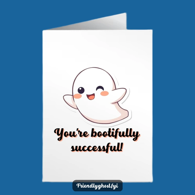 Free Printable Congrats Card: Zippy Ghost - Funny Achievement Gift