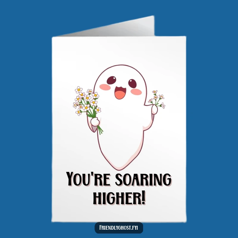 Free Printable Congrats Card: Ghost Flowers, Perfect Downloadable Gift!