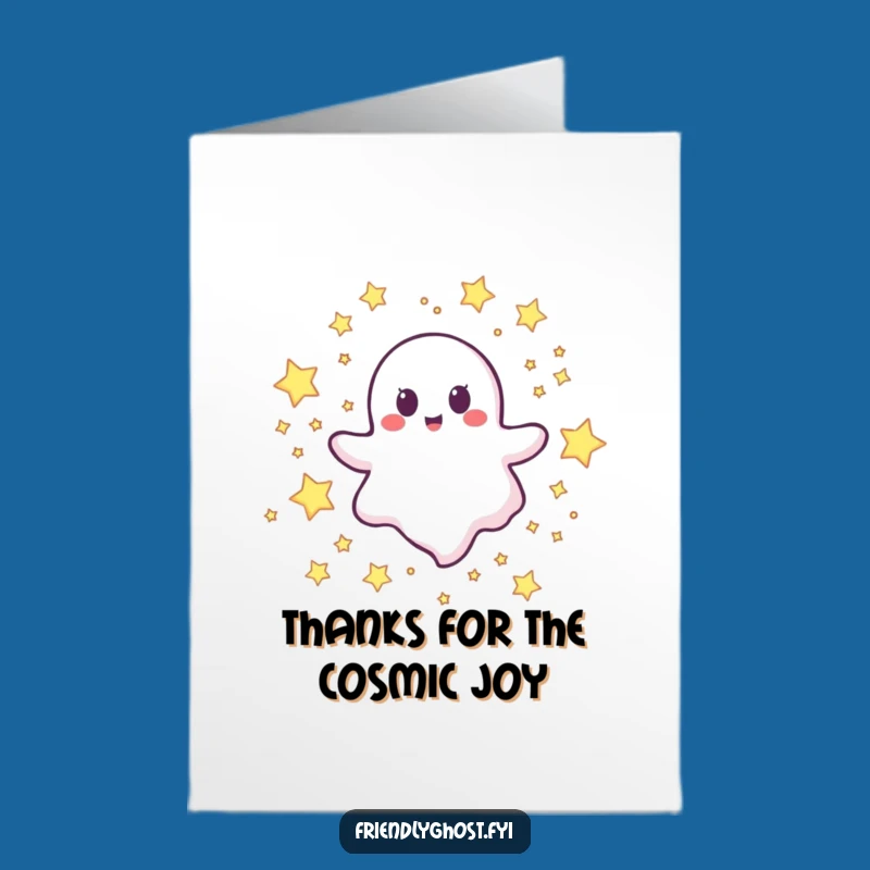 Free Printable Thank You Card: Happy Ghost Stars - Whimsical Downloadable Gift