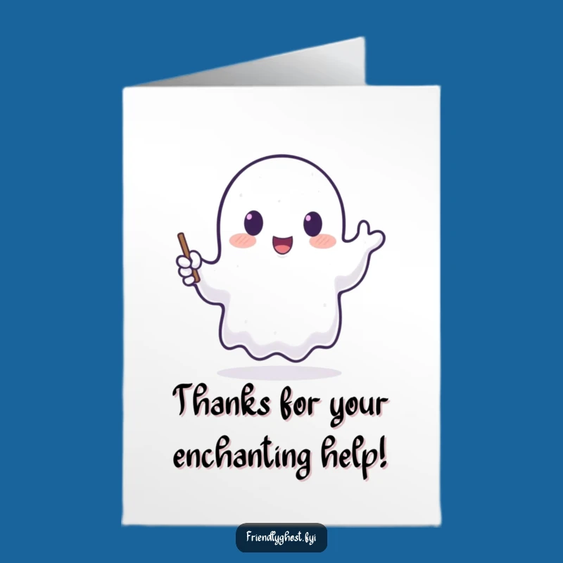 Free Printable Ghost Wand Thank You Card - Magical Downloadable Gratitude
