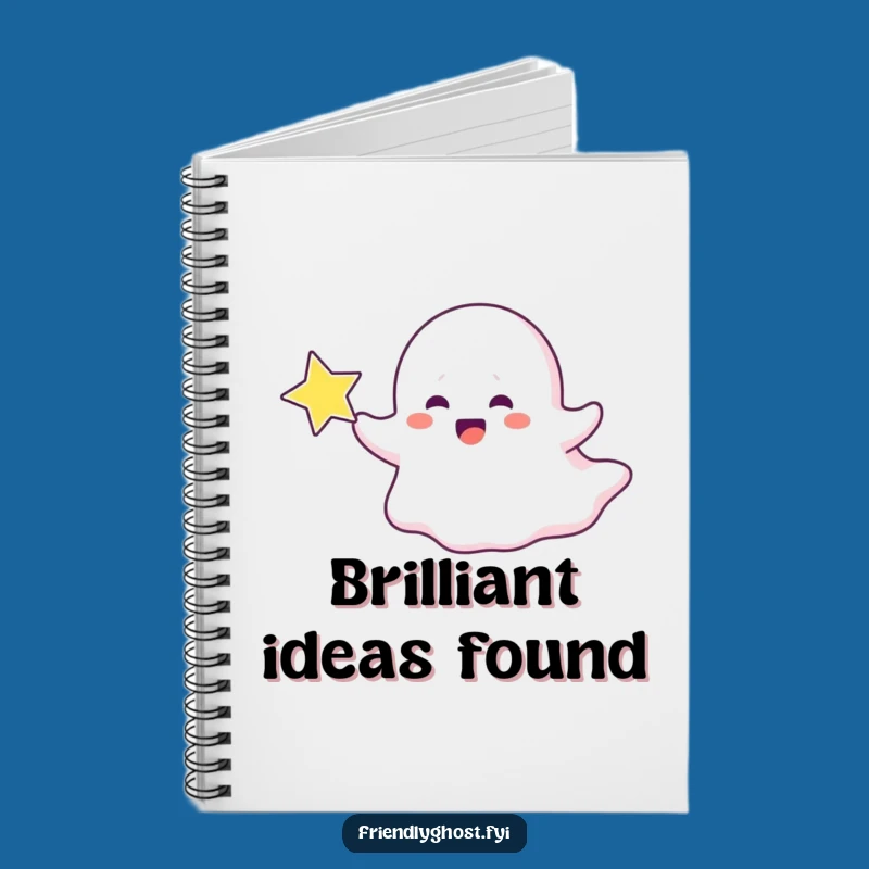 Funny Joyful Ghost Star Notebook - Whimsical Journal for Dreamy Ideas