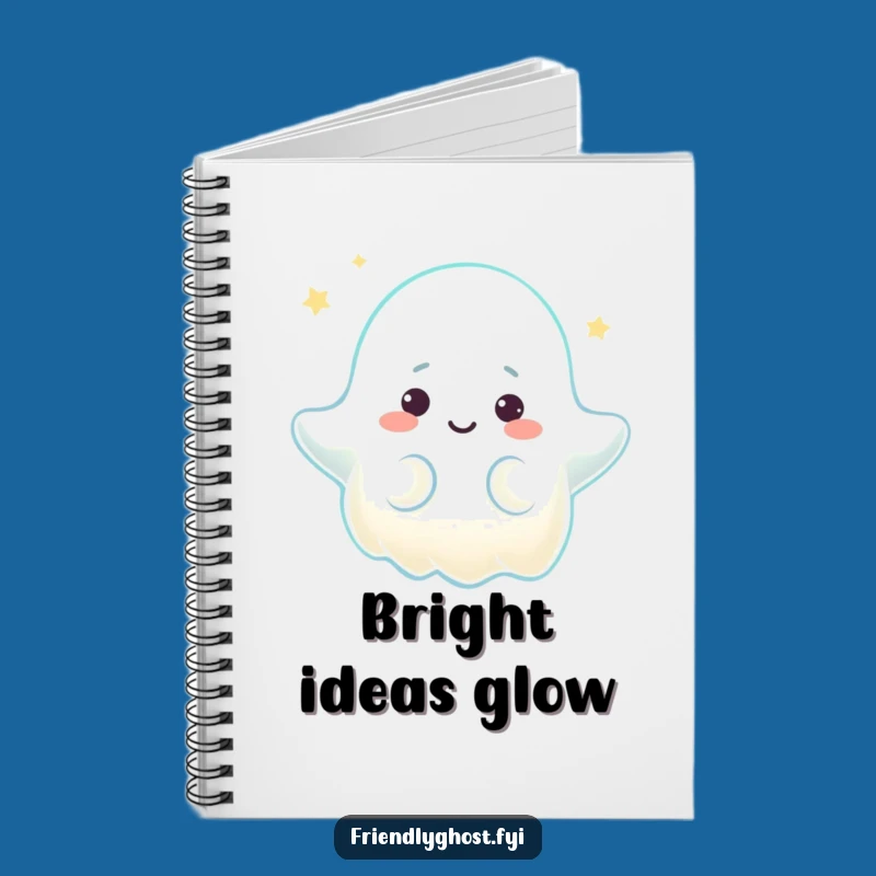 Funny Comforting Ghost Notebook - Jot Down Warm and Peaceful Thoughts