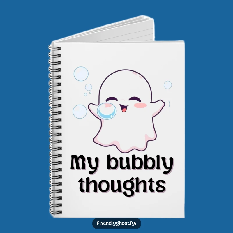 Funny Friendly Ghost Bubbles Notebook: Jot Down Ideas with Whimsical Flair!