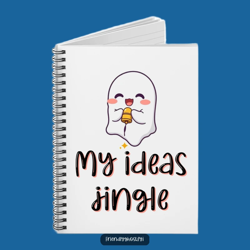 Funny Ghost Bell Ringer Notebook: Jot Down Ideas with Cheerful Haunting