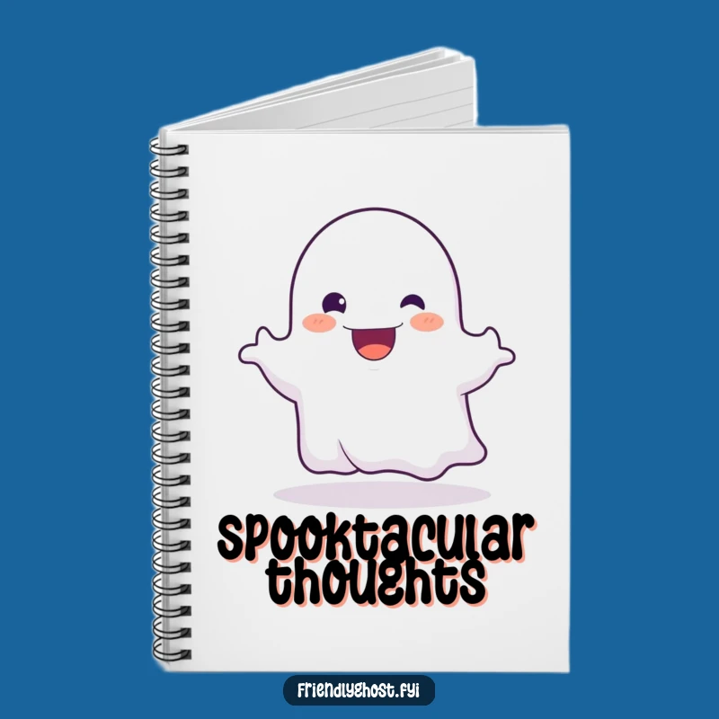 Funny Ghost Booing Notebook - Jot Down Spooky Ideas with a Smile Gift