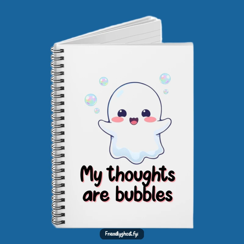 Funny Ghost Bubble Blower Notebook: Jot Down Dreams, Hilarious Cover for Creative Minds