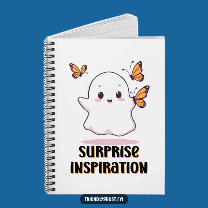 Funny Ghost Butterfly Surprise Notebook: Shocked Journal, Perfect Gift for Ideas