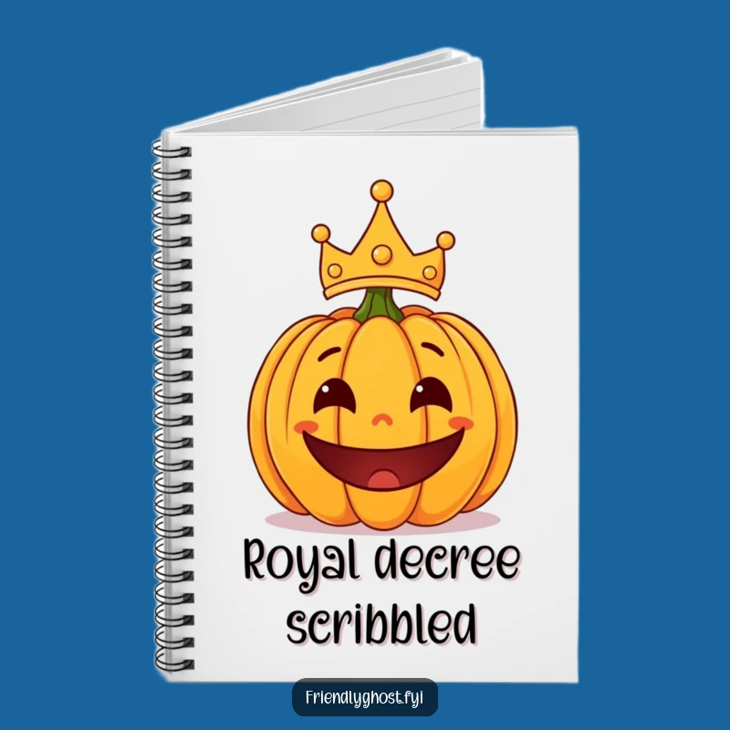 Funny Pumpkin Crown Notebook: Jot Down Spooky Ideas with Royal Humor