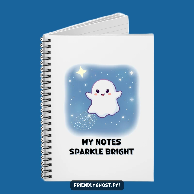 Funny Sparkling Ghost Path Notebook: Jot Down Celestial Thoughts