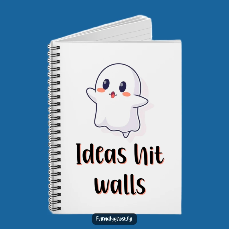 Funny Surprised Ghost Wall Notebook - Hilarious Journal for Unexpected Ideas