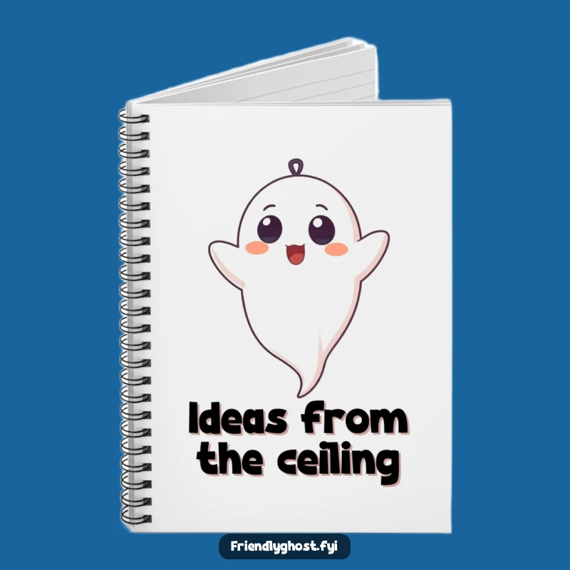 Funny Upside Down Ghost Notebook: Jot Down Laughs & Ideas