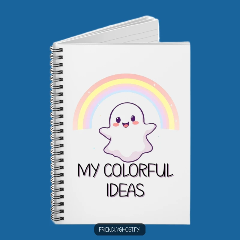 Funny Rainbow Ghost Notebook: Jot Down Ideas with Magical Flair!