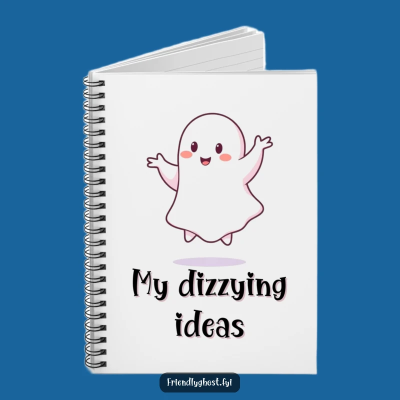 Funny Ghost Pirouette Notebook - Journal Your Moves with Spooky Fun