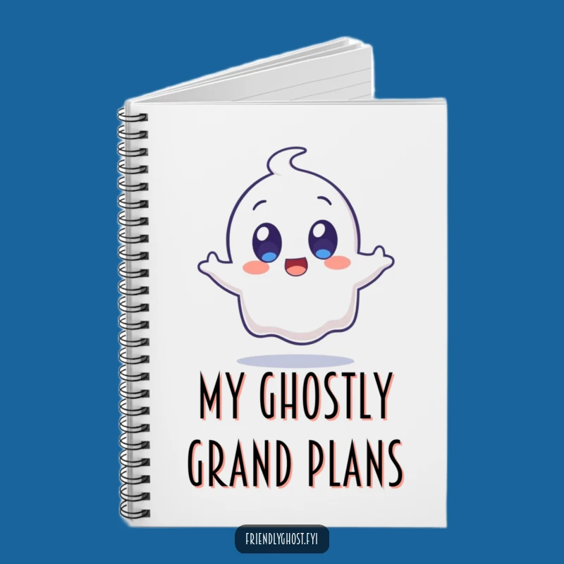 Funny Surprised Ghost Jump Notebook: Jot Down Ideas with Hilarious Spooky Fun