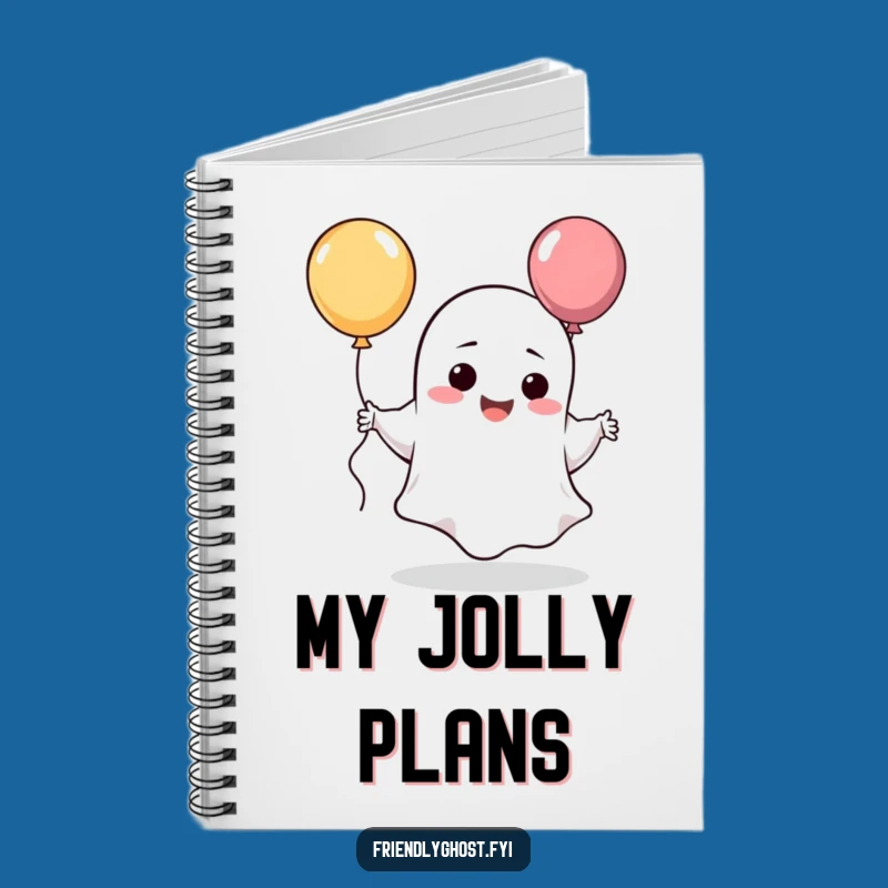Funny Giggling Ghost Balloon Notebook: Silly Character Journal for Notes