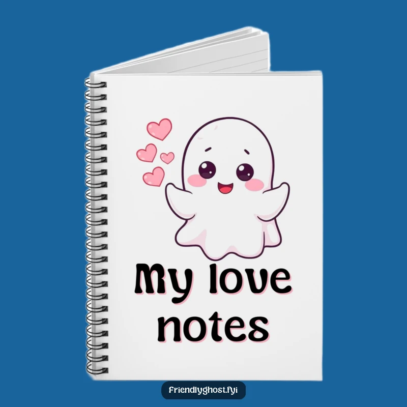 Funny Ghost Heart Bubbles Notebook: Jot Down Loving Thoughts!