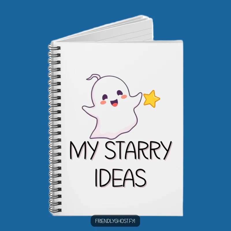 Funny Chasing Ghost Notebook: Delighted Star Journal, Whimsical Notes