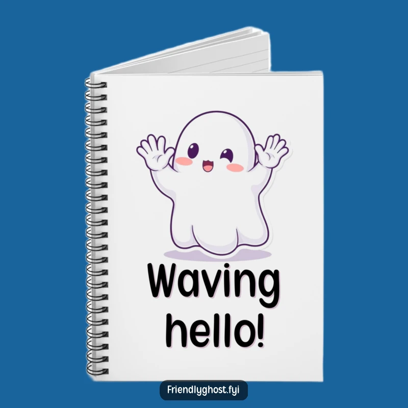 Funny Ghost Waving Notebook: Spectral Notes for Humorous Ideas and Plans