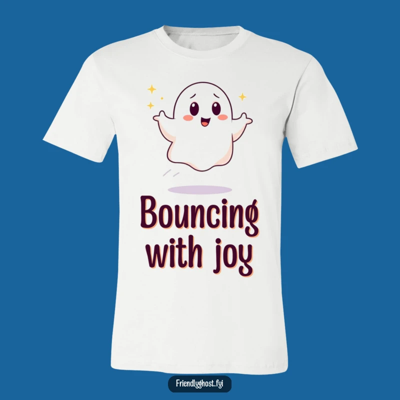 Funny Bouncing Ghost T-Shirt: Giggling Sparkle Design, Perfect Funny Gift