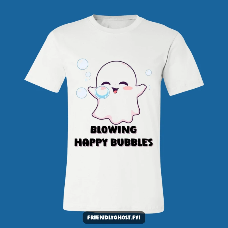 Funny Friendly Ghost Bubbles T-Shirt: Wear Your Playful Spirit!